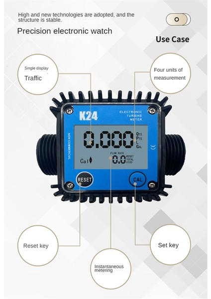 Küçük Akış Dijital Ekran Dişli Dişli Akış Ölçer Benzin Yağı Hidrolik Yağ Soya Yağı Suyu 0.2-10L/DAK (Yurt Dışından) modelleri