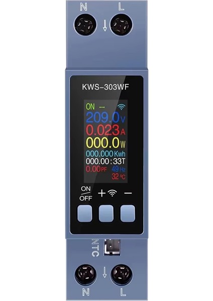 KWS-303WF Güç Ölçer Akıllı Anahtar Enerji Ölçer Uygulama Kontrolü 85-290V // 40A Voltaj ve Mevcut Sayaç Elektrik Ölçer (Yurt Dışından)