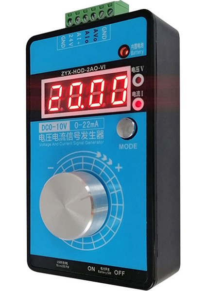 0-5V-10V 0-20MA/4-20MA Sinyal Jeneratörü Ayarlanabilir Akım Voltaj Analog Sinyal Kaynakları Çıktı 24V (Pil Yok) (Yurt Dışından)