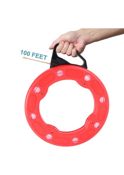 100FT Balık Bandı Makarası Tel Çekme Aletleri 30M Elektrik Kablo Çekme Makarası Çekme (Yurt Dışından) fiyatları