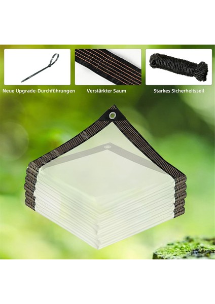 10X12 Ft Açık Muşamba Ağır Hizmet Su Geçirmez, Grometli Açık Muşamba, Takviyeli Kenarlı Berrak Plastik Muşamba (Yurt Dışından) fiyatları