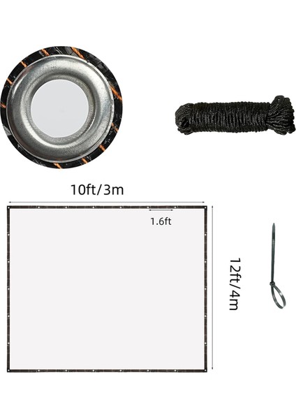 10X12 Ft Açık Muşamba Ağır Hizmet Su Geçirmez, Grometli Açık Muşamba, Takviyeli Kenarlı Berrak Plastik Muşamba (Yurt Dışından) fırsatları