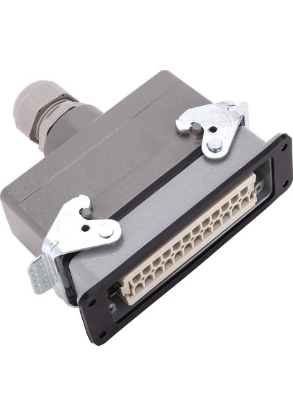 Dikdörtgen H24B-HE-024-1 Ağır Hizmet Konektörleri Güç 24 Pin Çekirdek Çizgisi 16A 500V Vidalı Ayaklar Havacılık Fiş Soketi, 139X43X72MM (Yurt Dışından) modelleri