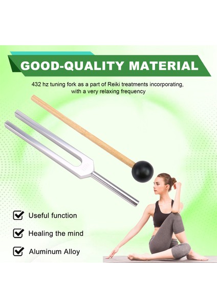 432 Hz Ses Iyileştirme Terapisi ve Yoga Iyileştirme Çatalı 423Hz Alüminyum Alaşım Ayarlama Çatal Gümüş (Yurt Dışından) fırsatları