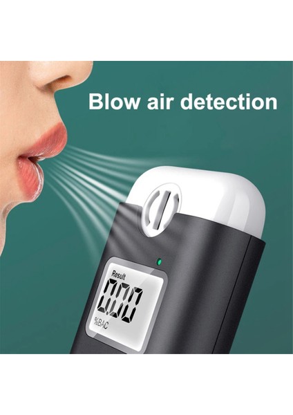 Yüksek Hassasiyetli Nefes Alkol Test Cihazı Taşınabilir Sarhoş Sürüş Analizörü LCD Ekran Ekran Breathalyser Dedektör (Yurt Dışından) fırsatları