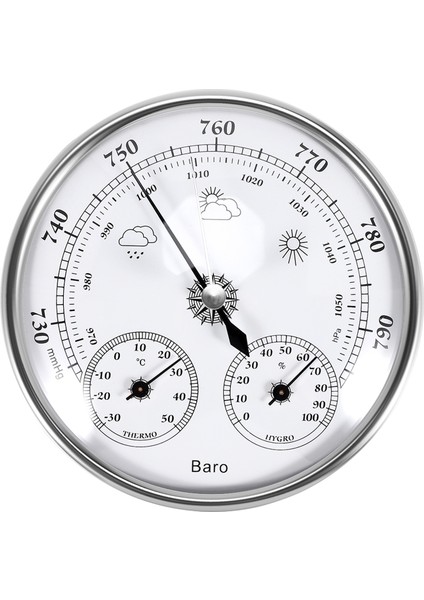 Duvara Monte Edilmiş Hanehalkı Termometresi Higrometre Yüksek Doğruluk Basınç Göstergesi Hava Hava Aleti Barometresi (Yurt Dışından)