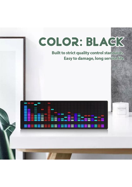 LED Müzik Spektrum Ritim Işıkları Ses Sensörü 1624 Rgb Atmosfer Seviye Göstergesi Saat Ekranlı (Tel Kontrolü) (Yurt Dışından) indirimleri