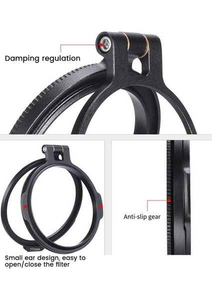 Uurıg Nd Dslr Kamera Fotoğraf Lens Braketi 77MM Için Hızlı Serbest Bırakma Anahtarı Lens Filtresi (Yurt Dışından) fırsatları