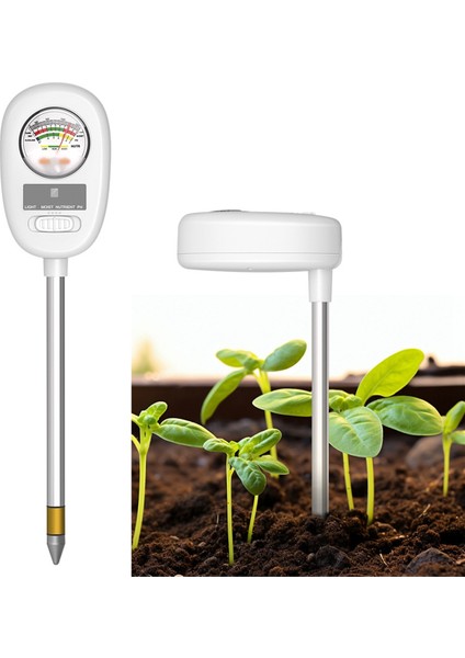 4&#39;ü 1 Arada Toprak Ph Metre Işık ve Nem Besin Test Cihazı Kapalı Saksı Toprağı Asitlik Ölçer Bitki Bahçecilik Araçları (Yurt Dışından) modelleri