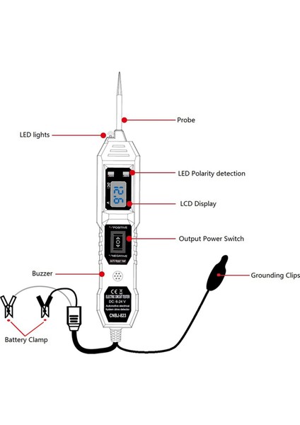 Otomotiv Devre Test Cihazı Dijital Test Elektrik Voltaj Güç Test Sistemi Prob Araç Voltaj Test Cihazı Test Aracı (Yurt Dışından) fiyatları