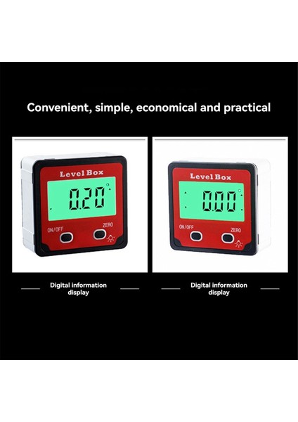 4X90 Derece 2 Düğme Dijital Ekran Eğim Kutusu Dijital Seviye Prestor Yeniden Yönetici Dijital Ekran Açısı Ölçer (Yurt Dışından) indirimleri