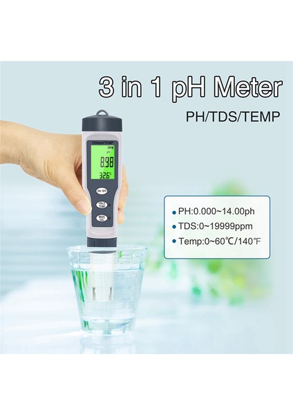 Üç-Bir-One Ph Ölçüm Kalemi Ölçer Asıdıdlik Ölçer Tds Su Kalitesi Test Kalemi Ph Test Cihazı (Yurt Dışından) modelleri