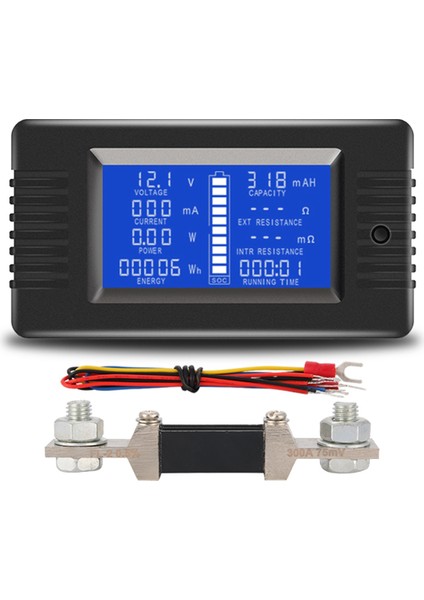 PZEM015 Dijital Dc 0-200V Voltaj Akımı 300A Şun Araç Akaç Testeri Voltaj Metre Monitörü 12V 24V 48V (Yurt Dışından)