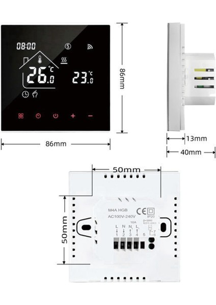 Tuka Sıcak Zemin Termostatı 16A Akıllı Wifi Sıcaklık Kontrolörü Su Isıtma Ev Için Uzaktan Kumanda Termostat (Yurt Dışından) indirimleri