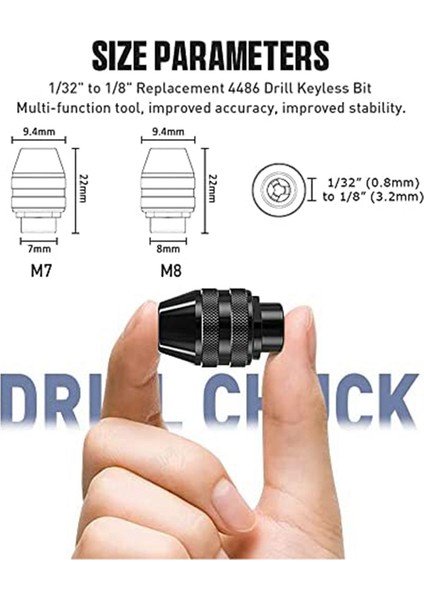 Drill Chuck Collet Seti, 28 Pcs Chuck Collet Kit (1/32 - 1/8inch) Yedek 4486 Matkap Anahtarsız Bit 4485 Pirinç Kolet Seti (Yurt Dışından) modelleri
