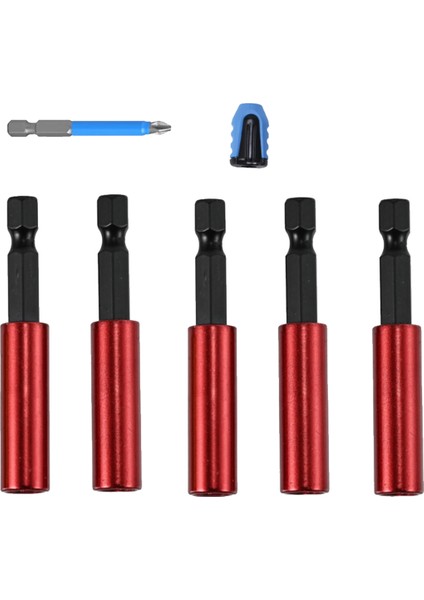 5pcs Manyetik Uzantı Soket Matkap Bit Tutucu 1/4inch Onaltılık Elektrikli Aletler, Manyetik Uzantı Bit Tutucu, Hex Shank S2 A (Yurt Dışından)