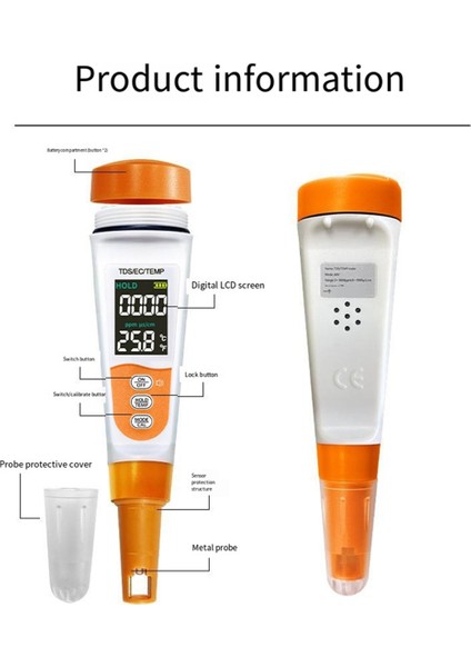 Yeni TDS-A6V Yüksek Hassasiyetli Musluk Su Kalitesi Analizi Ec Iletkenlik Su Test Kalemi Tds Su Kalitesi Testi (Yurt Dışından) modelleri
