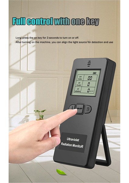 Ultraviyole Radyasyon Monitörü, Ev Ofisi Açık Mekan Muayenesi Için Dijital Uv Dedektörü Siyah (Yurt Dışından) fiyatları