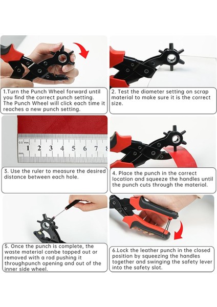 Deri Delik Yumruk Seti, Profesyonel Döner Yumruk Pensi Kiti, Süper Ağır Hizmet Döneri Yumruk, Hassas Çok Delikli (Yurt Dışından) indirimleri