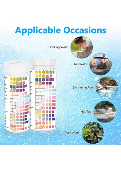 16 Içme Suyu Test Kiti, Içme Suyu Için Su Test Kitleri 100 Pcs Su Kalitesi Test Şeritleri, Klor (Yurt Dışından) fırsatları