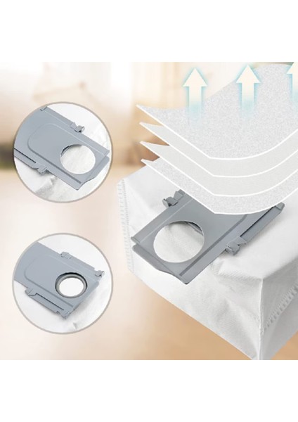 Roborock S8+,s8 Pro Ultra,s7 Maxv Ultra,s7 Pro Ultra Uyumlu Mop Paspas,toz Torbası Yedek Set-4 Parça fiyatları