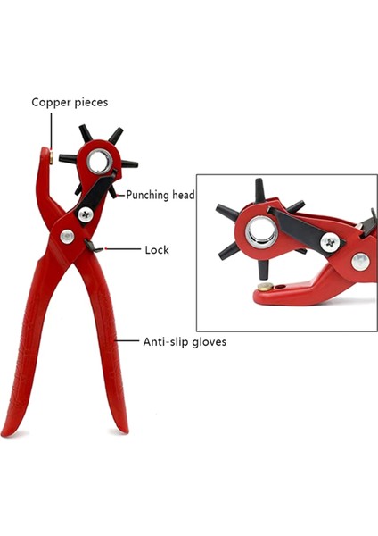 Dikiş Deri Kemer Deliği Delme Pensesi Kanca Kelepçesi 2/2.5/3/3.5/4/4,5mm Yumruk Deliği Için Yumruk Boyutu Forseps Yumruk Aracı (Yurt Dışından) fiyatları