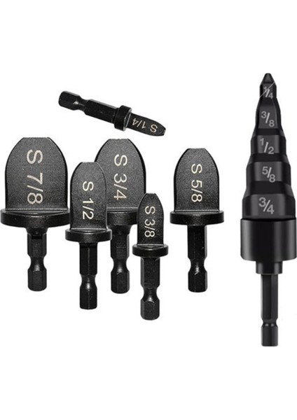 7pcs Manuel Bakır Boru Kazanma Alet Matkap Bit, 6 Pcs Boru Genişletici Matkap Bit 5 1 Air Sergi Bakır Boru Genişletici (Yurt Dışından)