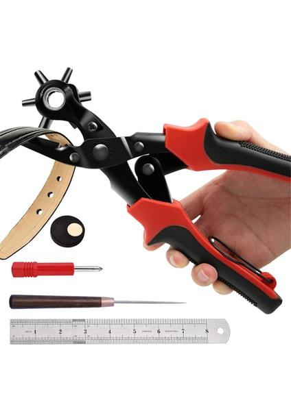 Deri Deliği Yumruk Seti, Süper Ağır Hizmet Dönemi, Kemerler Için Hassas Çok Delikli Boyutlar, El Sanatları Delikleri (Yurt Dışından)