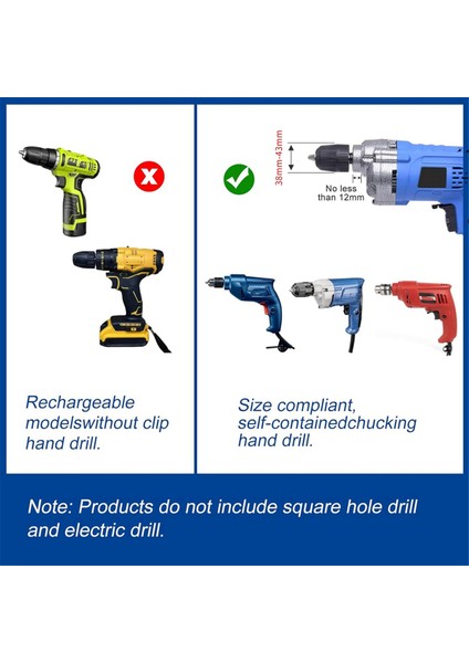 Square Delik Matkap Delme ve Presleme ve Ahşap ve Zıvana Aletleri Için Adaptörler Için Destris Aksesuarları Için Kullanılır. (Yurt Dışından) indirimleri