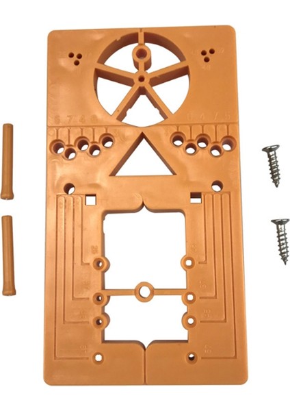 Ahşap Işleme Menteşe Deliği Puncher, Menteşe Jig Delik Matkap Kılavuzu Bit Ahşap Kesici Carpenter Ahşap Delik Açıcı Şablon B (Yurt Dışından)