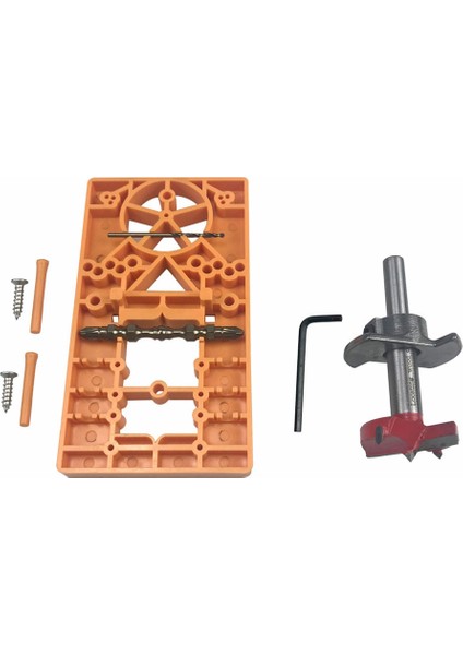 Ahşap Işleme Menteşe Deliği Puncher, Menteşe Jig Delik Matkap Kılavuzu Bit Ahşap Kesici Carpenter Ahşap Delik Açıcı Şablon B (Yurt Dışından) fiyatları