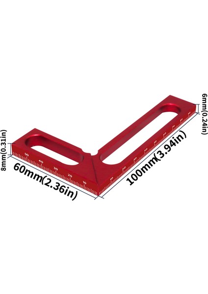 Ahşap Işleme Dik Açılı Cetvel Carpenter Square Ölçüm Cetveli 90 ° Sağ Açılı Kalibratör Ahşap Iş Projeleri IÇIN-100MM (Yurt Dışından) fiyatları