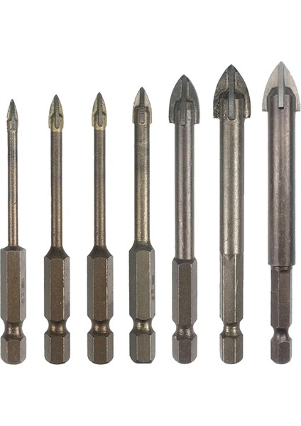 Kiremit Matkap Bit Beton Çimento Matkap Bit Çok Fonksiyonlu Çim Yumruk Deliği Açıcı Dört Kenarlı Üçgen Matkap Bit Seti Karbür (Yurt Dışından)