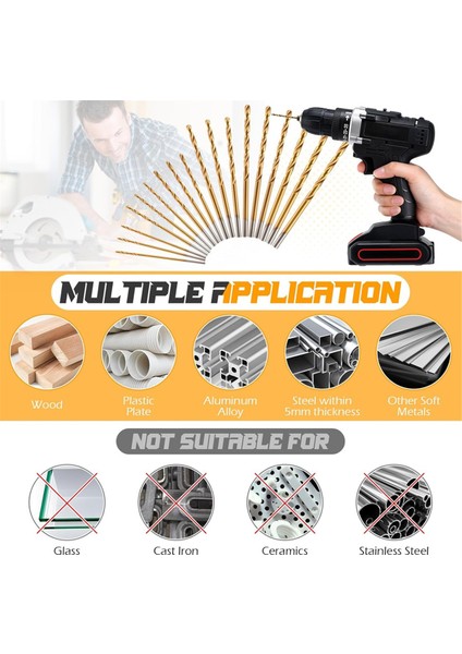 120PCS Matkap Bitleri Set 3/64-1/8in Yüksek Hızlı Çelik Hss Ahşap, Metal, Çelik, Plastik, Alüminyum Alaşım Için Mikro Tip Matkap Bitleri (Yurt Dışından) indirimleri