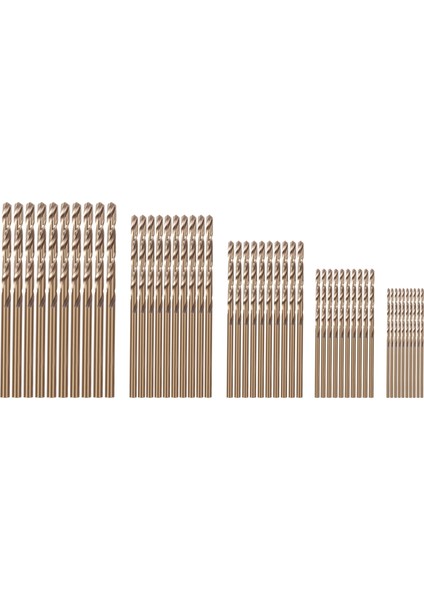 50PCS Drillforce Araçları M35 Kobalt Matkap Bit Seti, Hss-Co Matkap Seti 1-3mm, Sertleştirilmiş Çelik, Dökme Demir ve Paslanmaz Çelikte Delmek Için (Yurt Dışından)