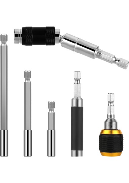 6pcs Matkap Bit Uzatma Manyetik Dönen Bit Tutucu Çubuk Seti 1/4inch Manyetik Döner Matkap Tutucu, Sıkı Boşluklar Için (Yurt Dışından)