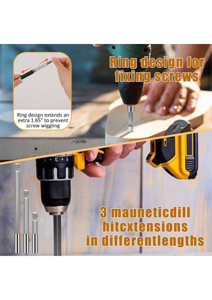 6pcs Matkap Bit Uzatma Manyetik Dönen Bit Tutucu Çubuk Seti 1/4inch Manyetik Döner Matkap Tutucu, Sıkı Boşluklar Için (Yurt Dışından) modelleri