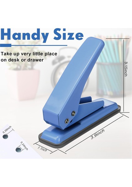 10 Pcs Kilitli Tek Delikli Punch 1 Delik Kağıt Deliği Punch 20 Sayfa Kapasite Anti Kaçma Tabanlı El Kağıt Puncher (Yurt Dışından) modelleri