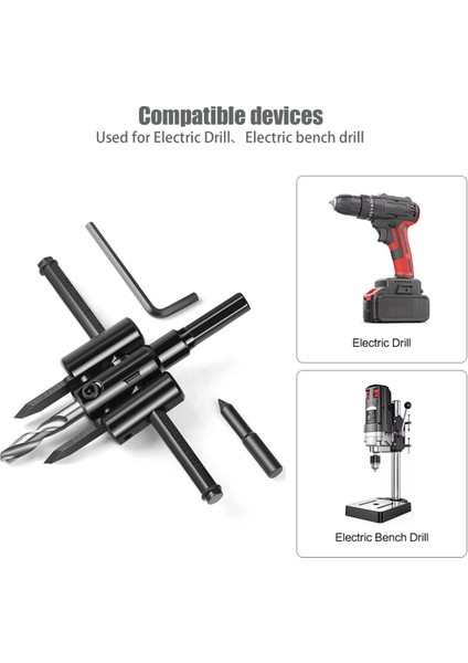 30-120MM Ayarlanabilir Delik Açıcı Daire Deliği Kesici Daire Deliği Saw Uçak Tipi Ahşap Matkap Bit Diy Aracı 1 Set (Yurt Dışından) fırsatları