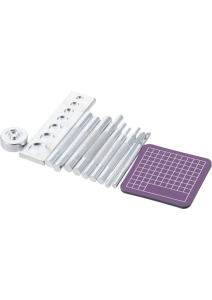 12PCS Deri Perçin Setter Perçin Deri Kalıp Yumruk Montaj Seti Dericilik Yumruklama Araçları Çanta Yapımı Için (Yurt Dışından) fiyatları