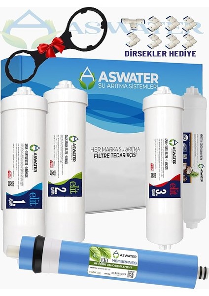 Water Ihlas Aura Cebilon -Plus-Silver-Platinium -Uyumlu 5 Aşamalı Elıte Filtre Seti