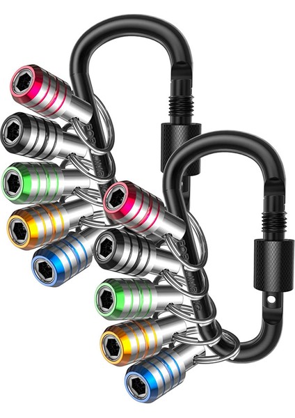 Bit Tutucu Anahtarlık, 10 Pcs 1/4 Hex Shank Dağırlık Matkak Bıt Keyajı Hızlı Değişim Tutu Tutucu Tutucu Vıda Vıdaktörü (Yurt Dışından)