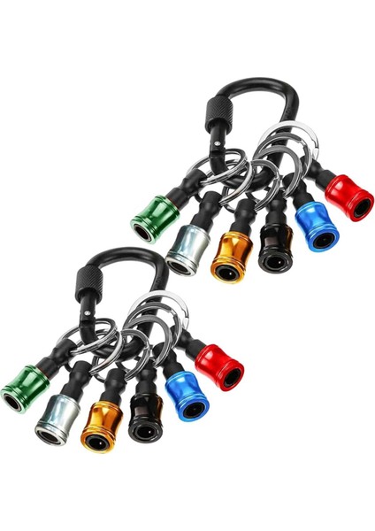 12PCS 1/4in Hex Shank Tornavida Bit Tutucu, Uzatma Çubuğu Anahtarlık Matkap Vidalı Adaptör Matkabı, Taşınabilir Matkap Bitleri Tutucu (Yurt Dışından)