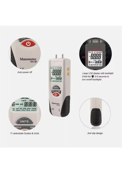 HT-1890 Gaz Basınç Göstergesi Manometre Dijital Manometre Verileri Çift Port Hava Basınç Göstergesi Hvac Gaz Testi Ölçeme (Yurt Dışından) modelleri