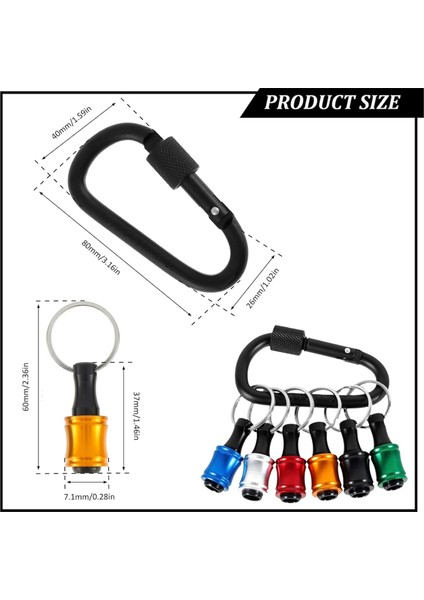 12PCS 1/4in Hex Shank Tornavida Bit Tutucu, Uzatma Çubuğu Anahtarlık Matkap Vidalı Adaptör Matkabı, Taşınabilir Matkap Bitleri Tutucu (Yurt Dışından) fırsatları