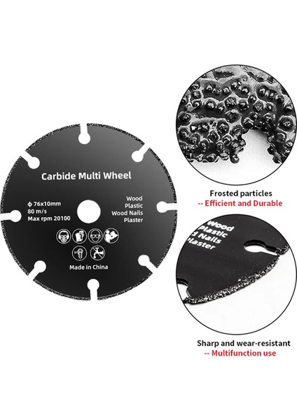 1pcs 76MM/2.99 Inç Metal Kesme Diski Azgulu Öğütme Taşlama Tekerlekleri Paslanmaz Çelik Kesme Tekerleği Takviyeli (Yurt Dışından) indirimleri