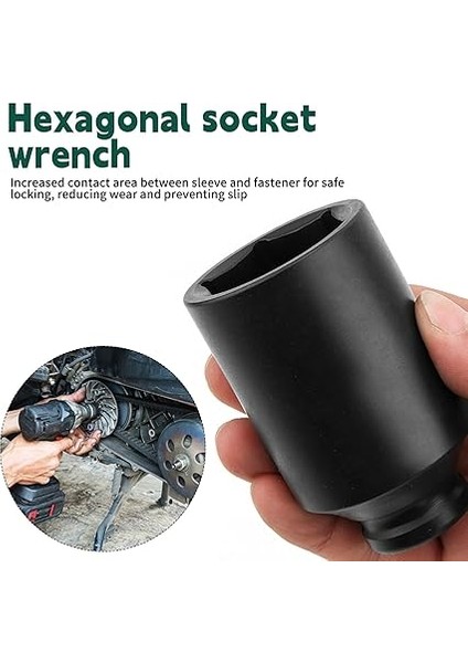 Matkap Somunları 41 Mm, Altıgen Lokma Anahtarı 1/2 Inç Cr-V Çelik Darbeli Matkap Somun Inşaat Makineleri Için (78 mm Toplam Uzunluk) indirimleri