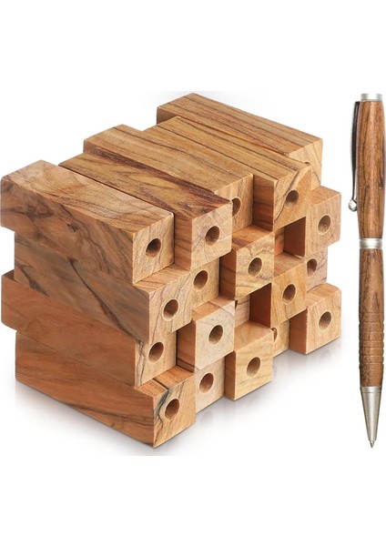 20PCS Önde Delinmiş 7mm Zeytin Ahşap Kalem Boşlukları Odun Turnu Için Kalem Çevirme Kiti Kalem Yapma Malzemeleri 2 1/2 x 3/4 x 3/4in (Yurt Dışından) fiyatları