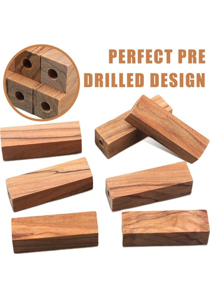 20PCS Önde Delinmiş 7mm Zeytin Ahşap Kalem Boşlukları Odun Turnu Için Kalem Çevirme Kiti Kalem Yapma Malzemeleri 2 1/2 x 3/4 x 3/4in (Yurt Dışından) fırsatları