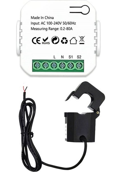 Tuya Akıllı Yaşam Zigbee Enerji Ölçer 80A Mevcut Transformatör Khre Kwh Güç Monitörü Elektrik İSTATISTIKLERI110V 240V (Yurt Dışından)
